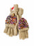 SD Women's Beige Multi-Colored Knit Fingerless Gloves | SD in Lebanon