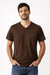 Celio Men's Dark Olive Green V-neck T-Shirt | Celio in Lebanon