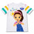 Ms. Rachel Baby Girl's Multicolor All Over Printed Crew Neck T-Shirts | Ms. Rachel In Lebanon