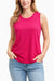 Vince Camuto Women's Fuchsia Back Keyhole Split-Hem Fiercely Tank Top | Vince Camuto in Lebanon