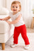 Ativo Baby Girl's Red Legging With Ankle Bow | Ativo In Lebanon