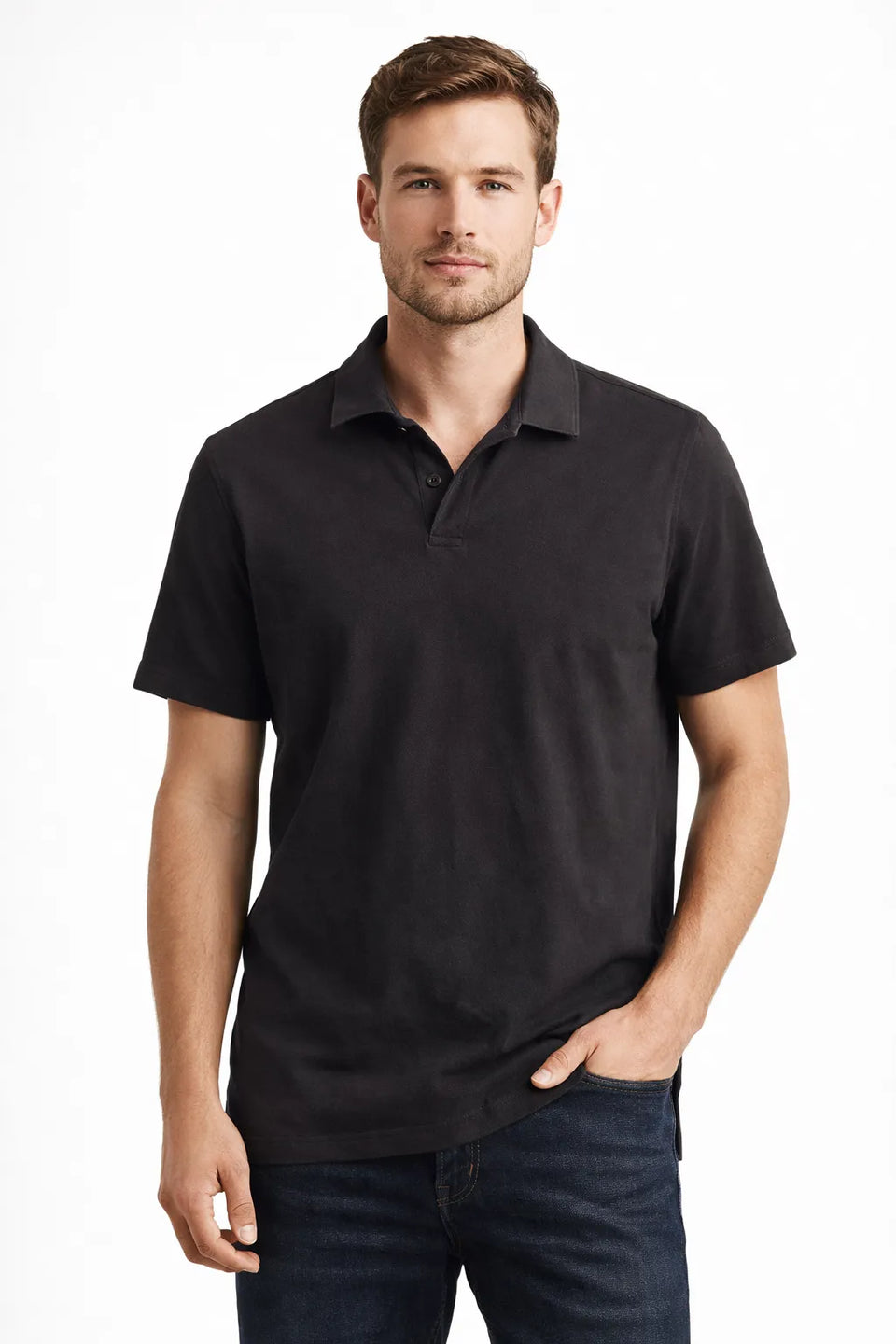 Michael Kors Men’s Black Short-Sleeve Polo T-shirt | Michael Kors in Lebanon