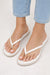 Mia Women's White Strappy Flat Slippers | Mia In Lebanon