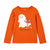 Carter's Girl's Orange Trick Or Treat Printed Long Sleeve Blouse|Carter's In Lebanon