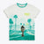 Zara Boy's White/Green "Sunset" Graphic T-Shirt | Zara In Lebanon