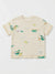 Zara Baby Boy's White/Beige Striped With Horse Print T-Shirt | Zara In Lebanon
