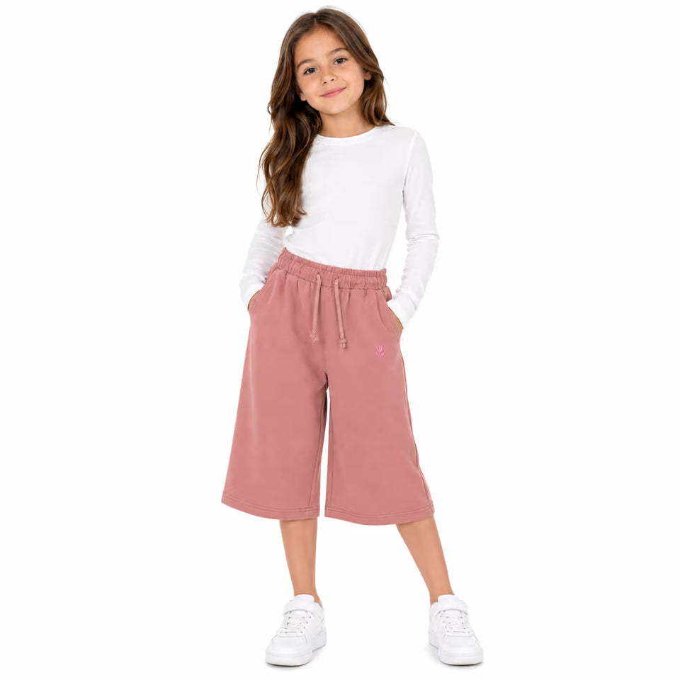 Zara Girl's Dusty Rose With Flower Pink Pants | Zarain Lebanon