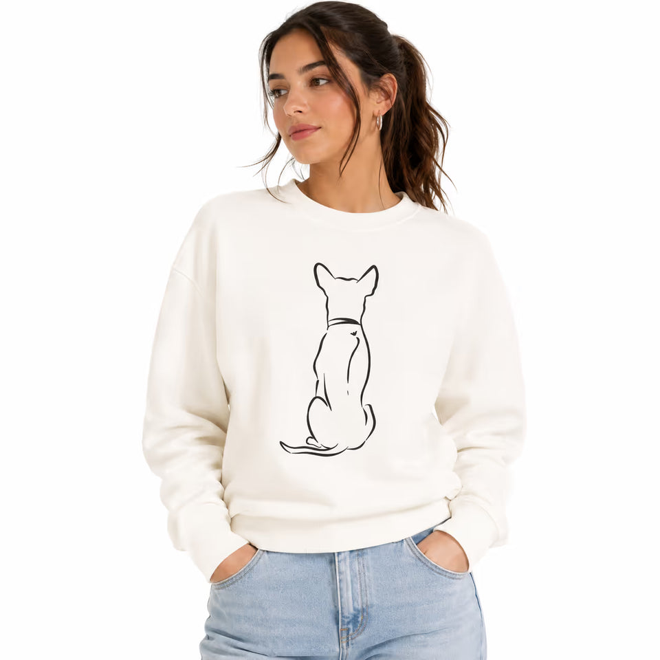 Emporio Armani Women's Off White We Love Dogs Print Cotton Sweatshirt|Emporio Armani In Lebanon