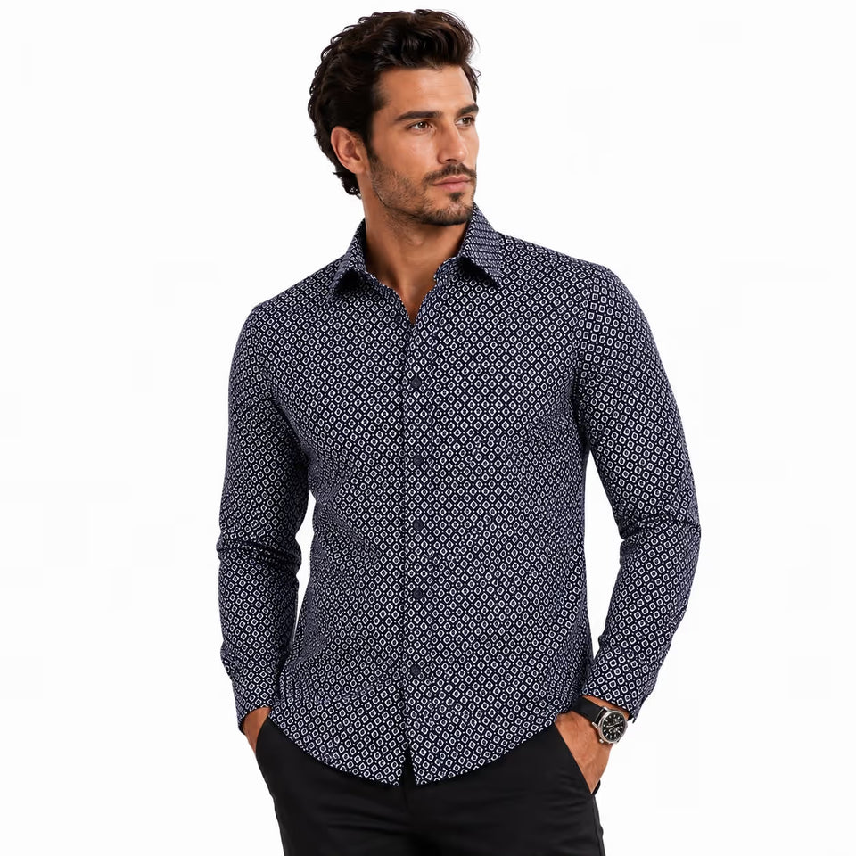 Alfani Men's Black Classic-Fit Solid Long-S Shirt's | Alfani In Lebanon