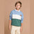 Sinsay Boy's Light Blue Multi Colored Round Neck with Ribbed Cuffs Sweatshirt