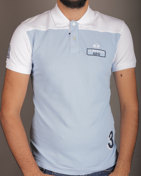 La Martina Men's Blue Bell T-Shirt NMP616PK001 FA240