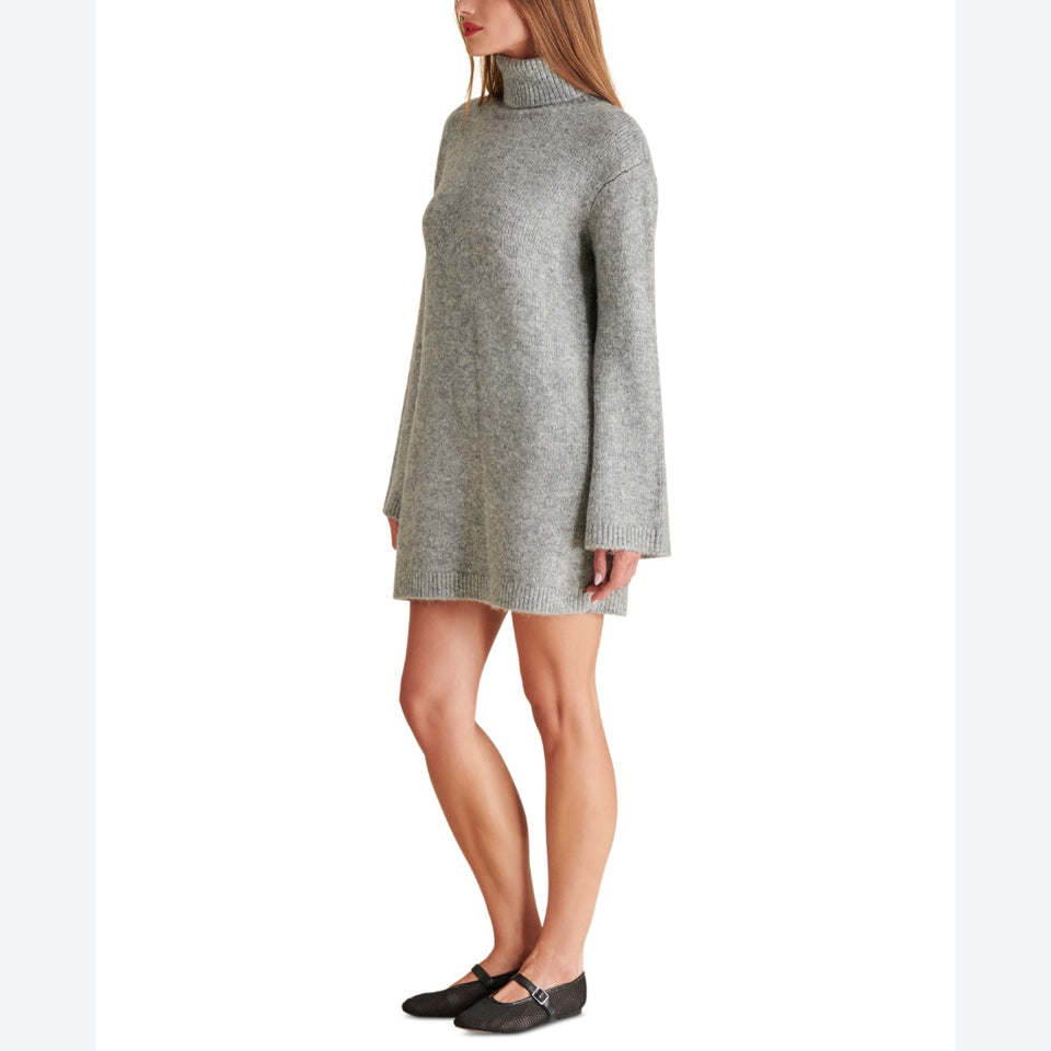 Steve Madden Women's Grey Abbie Sweater Dress