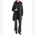 DKNY Women's Black Bibbed Hooded Zip-Front Puffer Jacket
