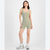 Hippe Rose Women's Sage Green Ribbed Romper