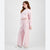 Planet Heart Women's Pink Foldover-Waistband Wide-Leg Sweatpants