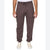 Lazer Men's Brown Relaxed Fit Drawstring Burnout Fleece Cargo Sweatpants