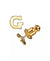 2028 Women's 14K Gold-Dipped Initial Button G Earrings | 2028 In Lebanon