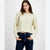 Hooked Up Women's Gold Shine Cable-Knit Crewneck Sweater