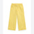 Yellow wide-leg sweatpants with an elastic waistband, white drawstring, and a small embroidered Polo Ralph Lauren logo on the left hip, shown against a plain white background.