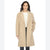 White Mark Women's Light Beige Classic Coat
