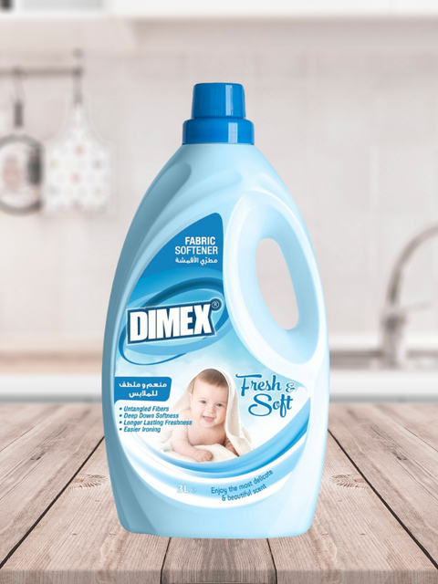 Dimex Fresh & Soft Blue Fabric Softener 3L