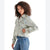 Steve Madden Women's Acid Wash Cropped Trench Jacket