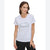 DKNY Women's White With Rhinestone Embellished Box Logo T-Shirt
