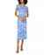 Vince Camuto Women's Canal Blue Short Sleeve Mesh Midi Transparent Dress | Vince Camuto in Lebanon