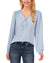 CeCe Women's Light Blue Pintuck Blouson Sleeve Blouse | CeCe In Lebanon