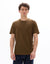 Celio Men's Brown Round Neck T-shirt 100% cotton T-shirt | Celio In Lebanon