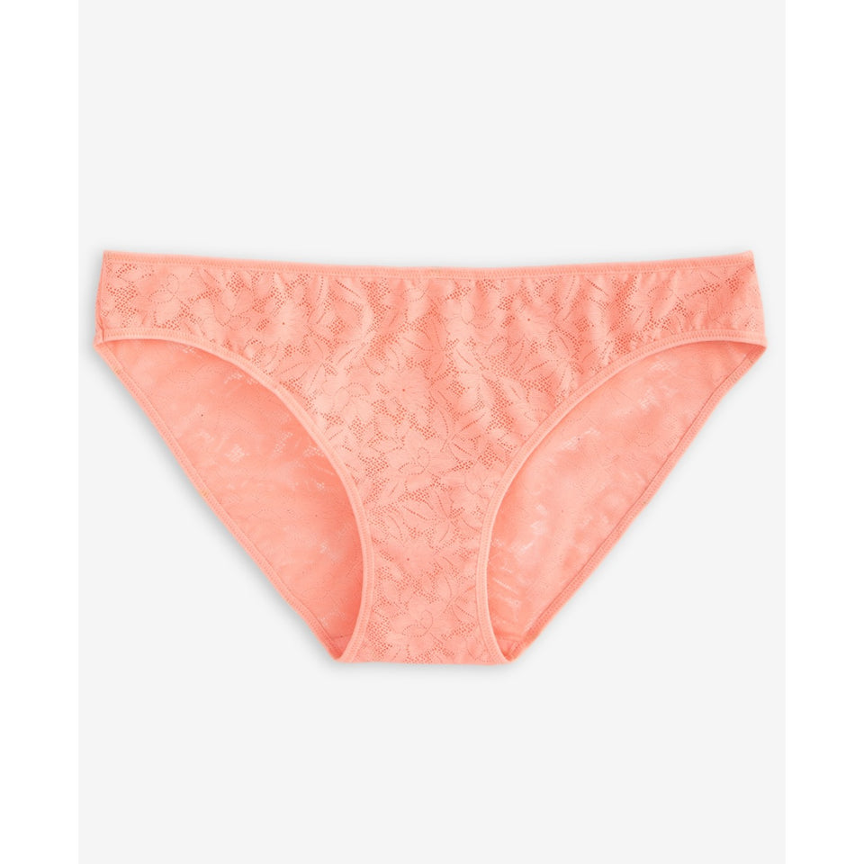 State of Day Women's Light Coral Mesh LaceBriefs