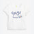 Epic Thread Girl's White Artistic Dog Ribbed Tee T-Shirt
