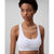 Calvin Klein Women's White Modal Stretch Rib Lightly Lined Sports Bra