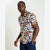 Ben Sherman Men's Multicolor Abstract Floral Print Short Sleeve Shirt