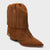 Universal Thread Women's Brown Austin Fringe Western Ankle Boots