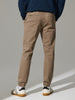 Sinsay Men's Khaki Ruched Leg Hems Jogger