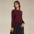 Sinsay Women's Burgundy Crewneck Button-Front Closure Cardigan