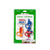 Packaged straw toppers with sports-themed designs on a white background