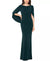Betsy & Adam Women's Dark Green Petite Drape-Back Gown Dress| Betsy & Adam in Lebanon