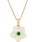 R.H Macy & Co Women's Gold Mother Of Pearl Emerald Gem Flower Necklace | R.H Macy & Co In Lebanon