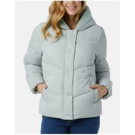 32 Degrees Women's Green Chevron Quilted Jacket