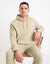 Celio Men's Beige Essential Pullover Hoodie|Celio In Lebanon