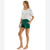 Roudelain Women's Dark Green/White Multi Velour 2-Pack Short Pajama Bottom