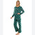 Roudelain Women's Dark Green Pine Tree Pattern Pajama Set