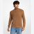 Michael Kors Men's Brown Mouline Texture Quarter-Zip Sweater