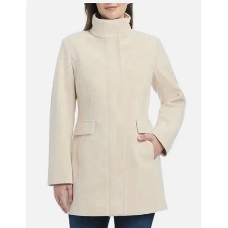 Vince Camuto Women's Cream Faux Wool Jacket