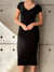 Sinsay Women's Black Fitted midi Dress | Sinsay in Lebanon