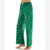 Roudelain Women's Green Open Leg Heart And Candy Cane Pattern Pajama Bottom