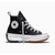 Black and white sneaker with a star logo on a white background