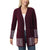Frye Women's Burgundy Open Front Knit Cozy Comfy Cardigan